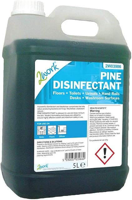 2WORK 2W03986 5 L Pine Disinfectant, Pack of 1