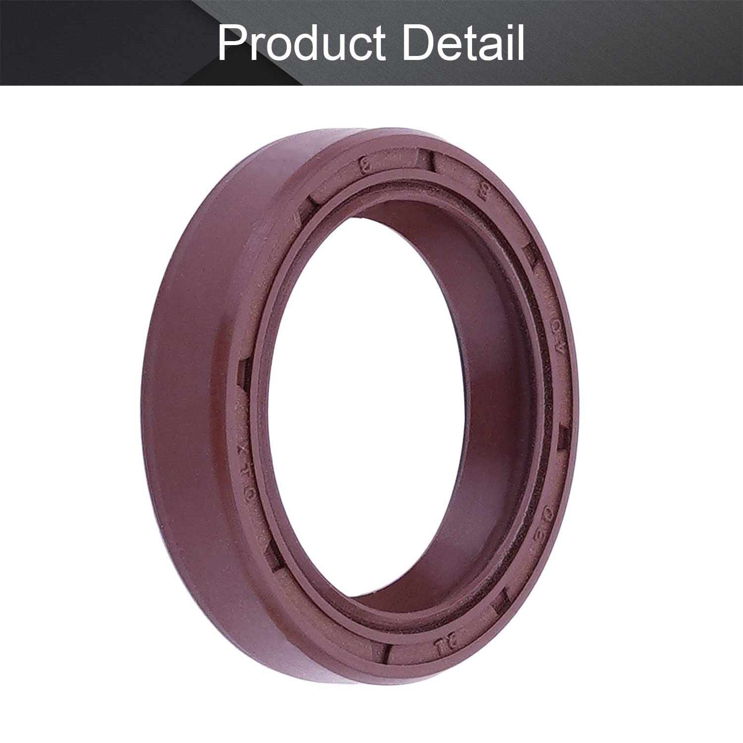 Othmro - Guarnizione per olio, TC 40 mm x 58 mm x 8 mm, in gomma nitrilica, doppio labbro con molla per asse automobilistico, 2 pezzi, colore: marrone