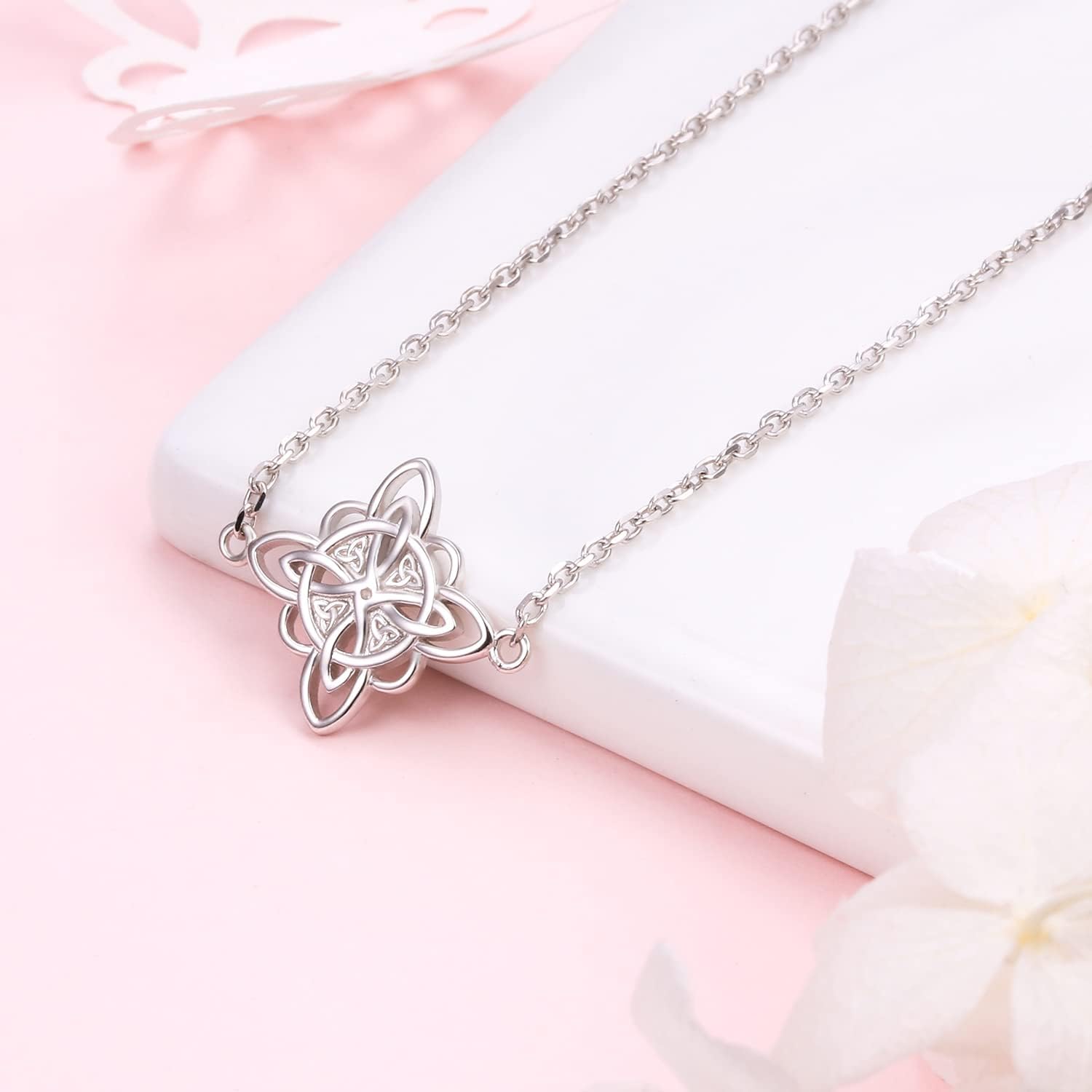 DAOCHONG S925 Sterling Silver Dainty Necklace for Women Birthday Easter Christmas - Image 4