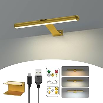 AMFUN Wireless Picture Lighting, Wall Light Indoor With Timer Remote Control, LED Wall Lamp With 3 Colour Temperatures, Wall Light For Painting, Photo, Portrait, Black