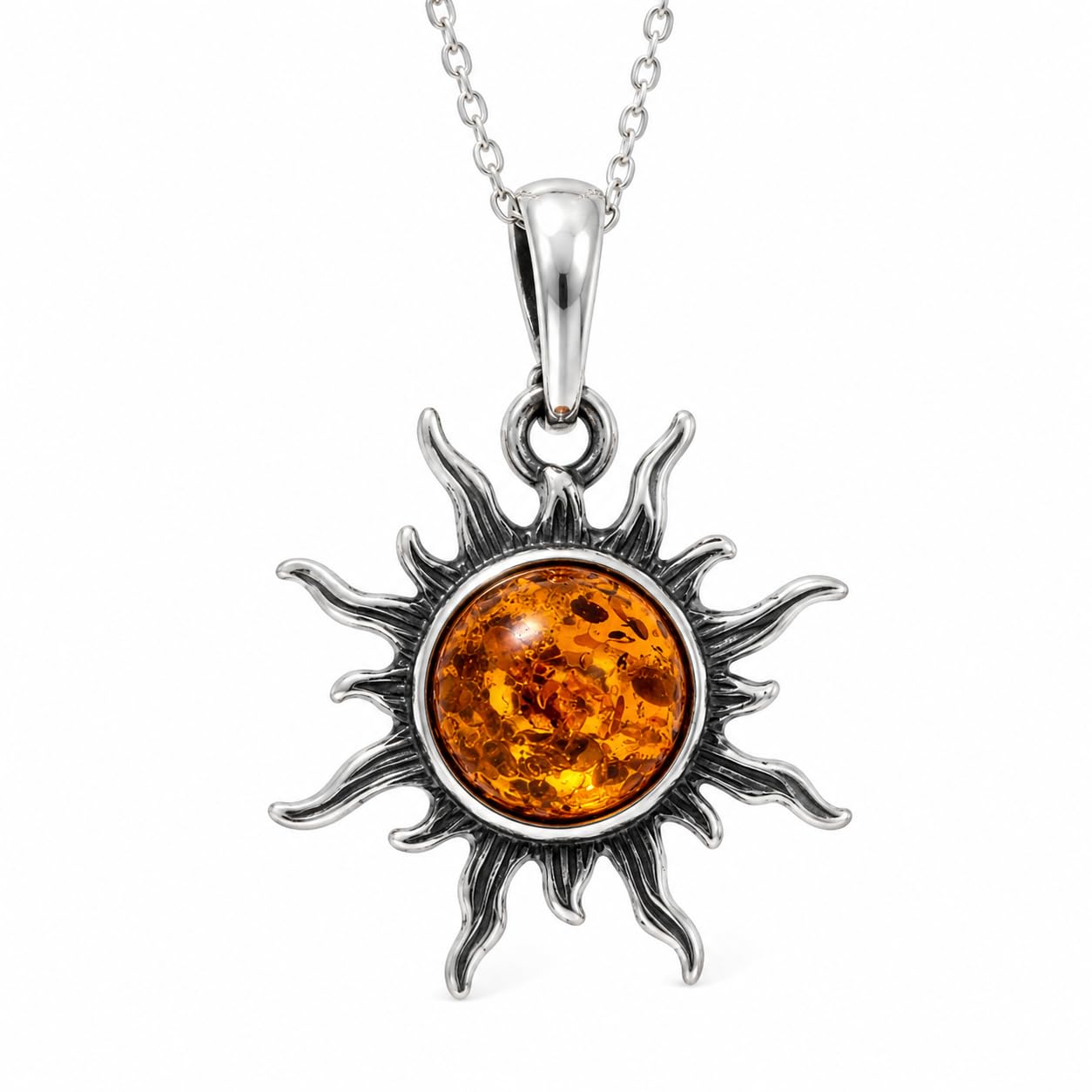 Ciondolo a forma di farfalla in vera ambra baltica e argento sterling, senza catena, GL362