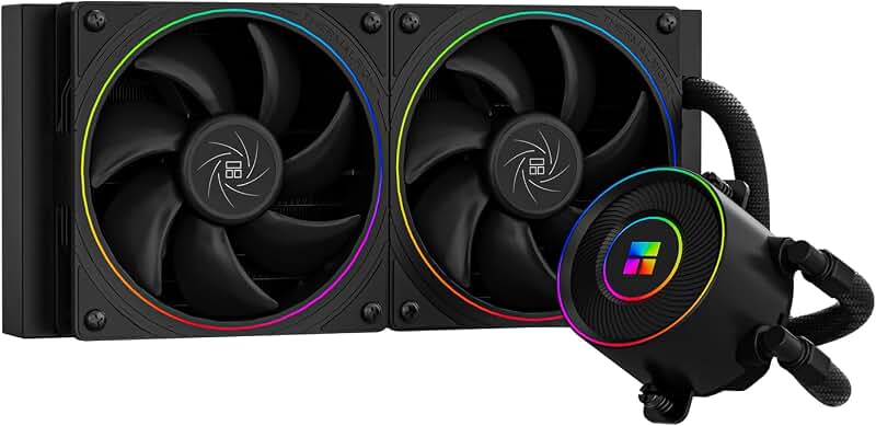 Thermalright Aqua Elite 240 V5 ARGB Noir CPU refroidisseur liquide, 240 taille de rangée de refroidissement, pour AM4 / AM5, Intel LGA115X / 1200/1700/1851, 240mm AIO