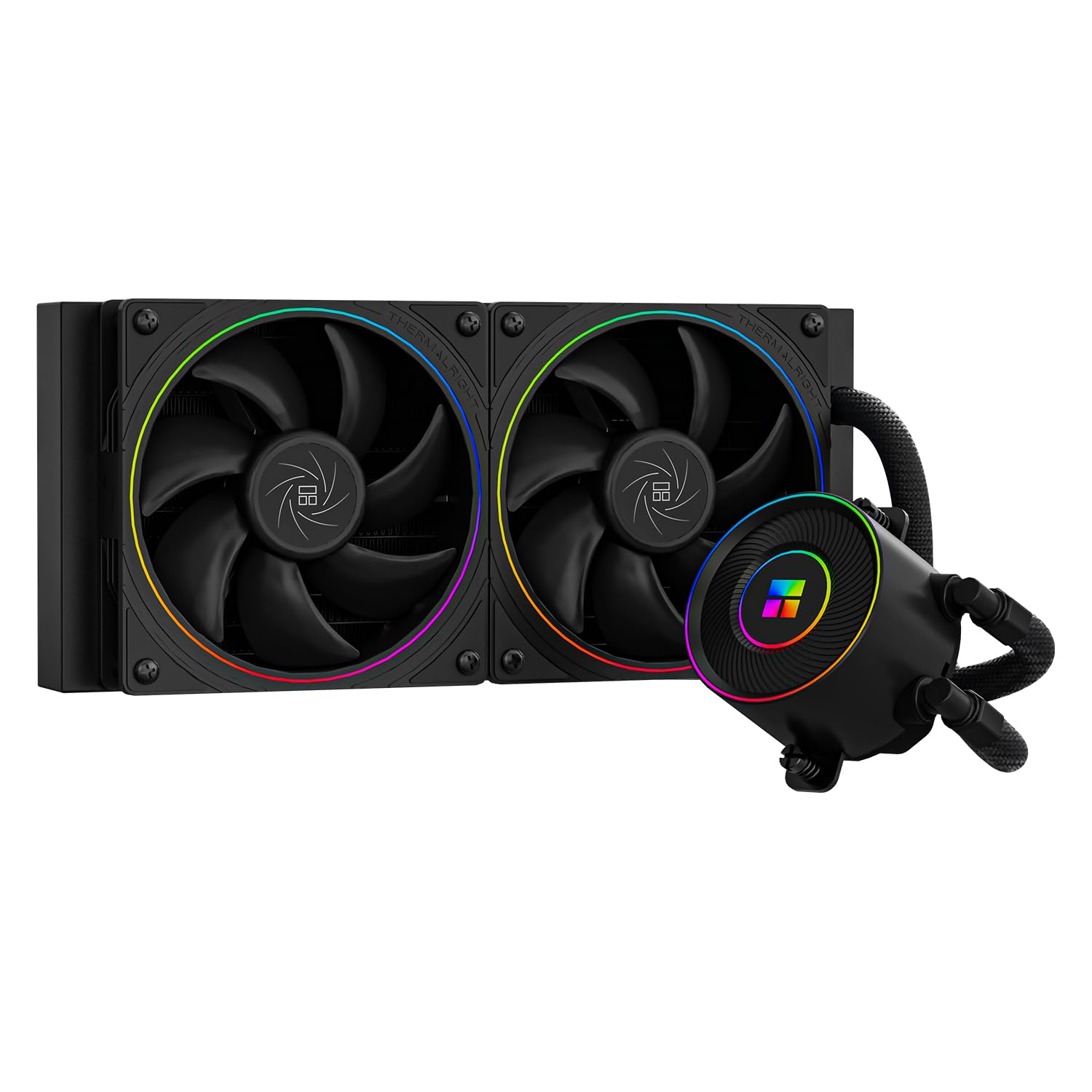 Thermalright Aqua Elite 240 V5 ARGB Nero, Dissipatore di Liquido per CPU da 240 mm, 2x Ventola TL-S12 PWM, per AM4/AM5, Intel LGA115X/1200/1700/1851, Dissipatore AIO per CPU