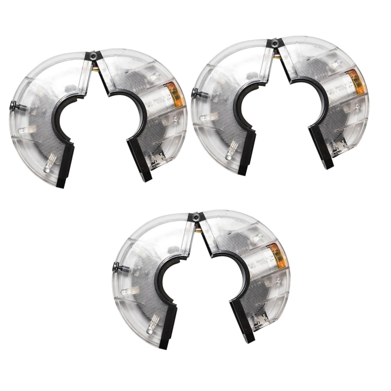 INOOMP 3pièces Lumière De Roue De Vélo LED Rechargeable USB Lampe De Sécurité Étanche pour Cyclisme Nocturne avec Modes De Couleurs