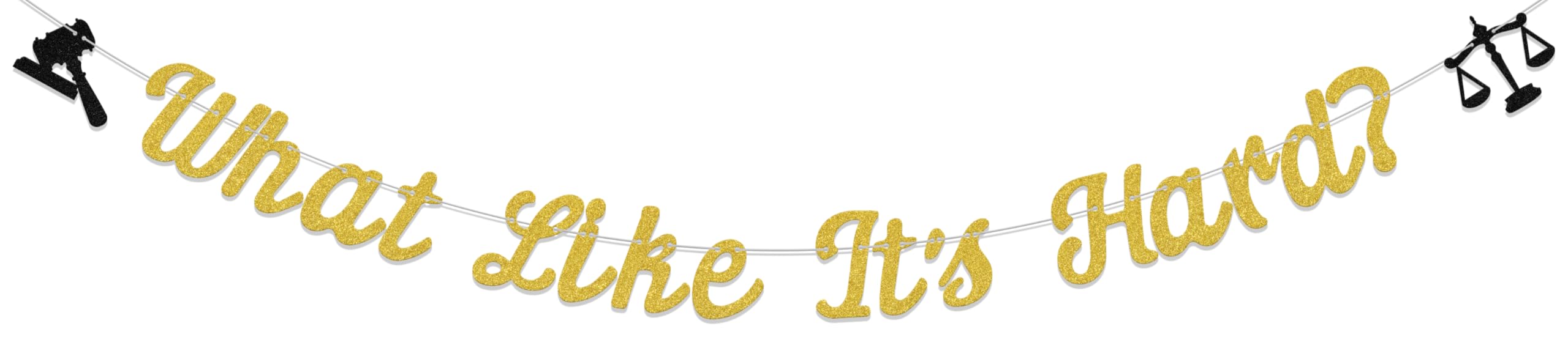 What Like It's Hard Banner, Law School Graduation Decorations, Born to Argue Lawyer Grad Party Supplies, Congrats Lawyer Graduation Party Decor Sign
