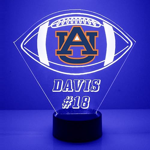 Lámpara de ventilador de fútbol americano universitarioluz nocturna, LED  Personalizar gratis  Con calcomanía con licencia (TIGERS (Auburn U))