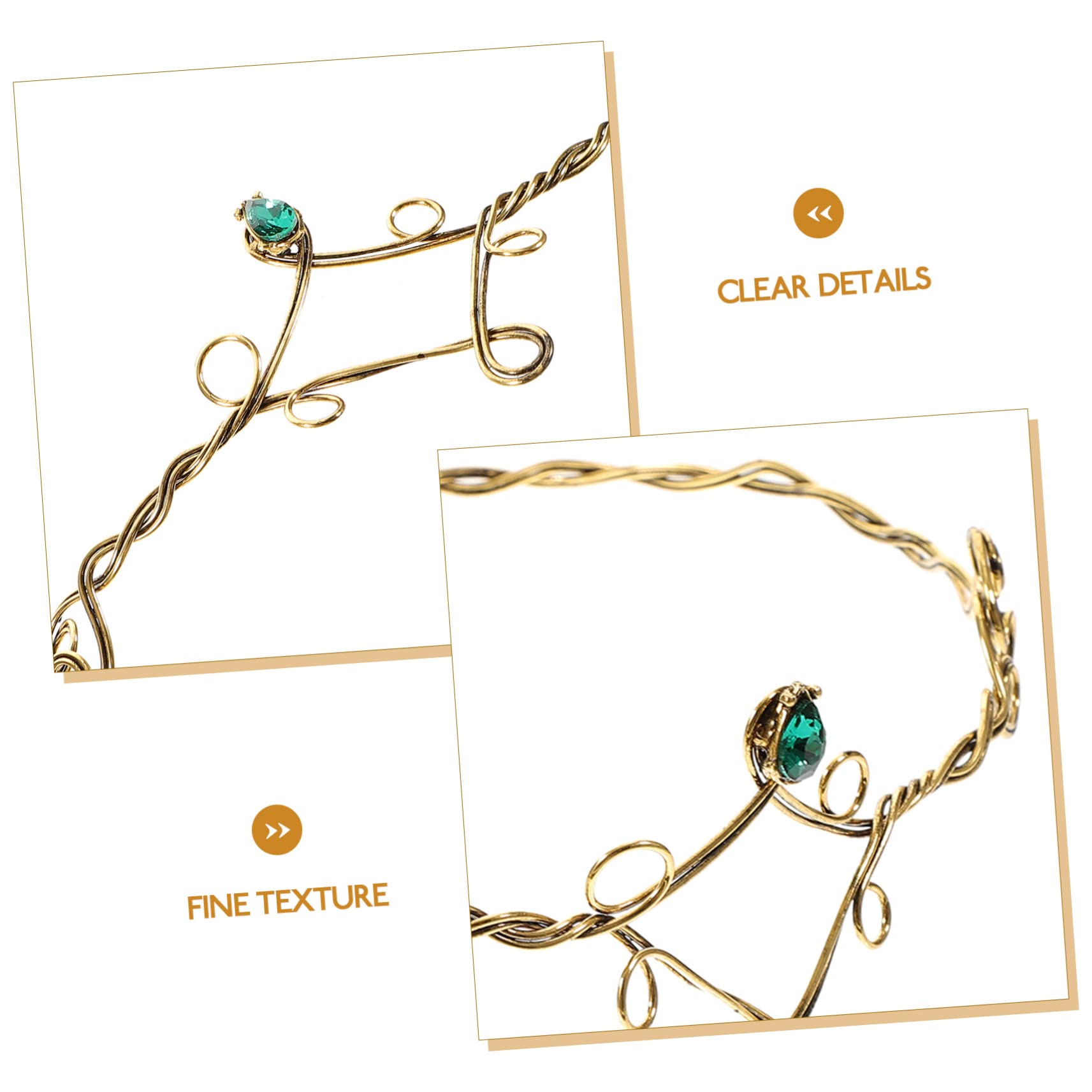 Healeved 5pezzi Cerchietto Pietre Accessorio Per Cerimonie e Speciali Fascia Vintage Per e Ragazze