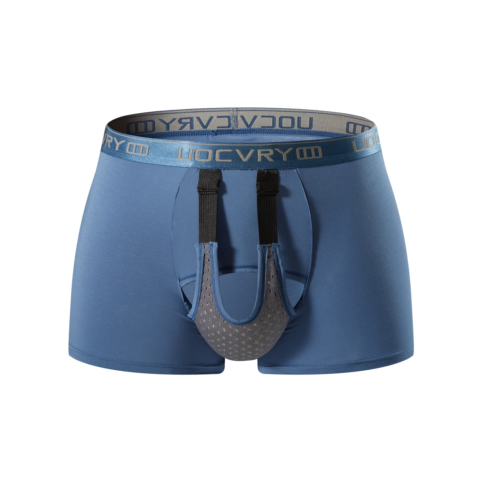 Buy YUANNING Men's Dual Pouch Bulge Enhancing Underwear Scrotal Support