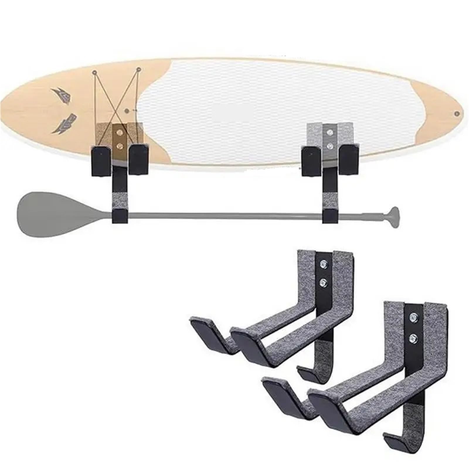 1 Paire de Supports muraux for Planches de Surf, Support de Snowboard, Support de Rangement Mural for Skateboard, Snowboard, Planche de Surf pour Planches de Surf
