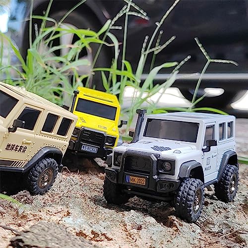 Image of Ldarc 1:43 Scale Mini RC Crawler Rtr RC Rock Truck 4X4 2.4GHz Hobby Grade Remote Control Car Model Vehicle RC Buggy, Comes With A DIY Replaceable Body Shell(Desert Yellow)