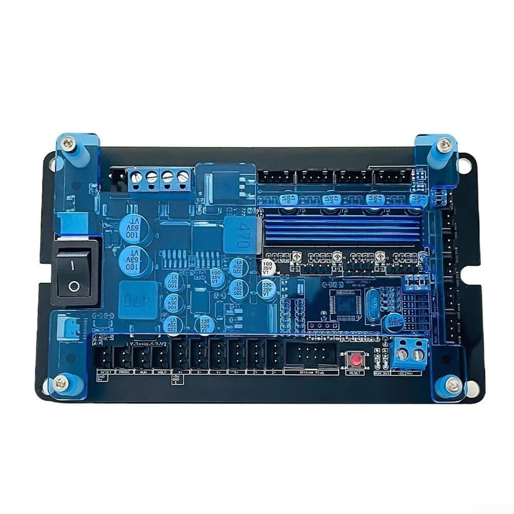 GRBL Controller Board, GRBL USB 3-Achsen Schrittmotor Treiber Controller Steuerplatine mit 500W Spindel USB Treiberplatine für CNC Graviermaschine
