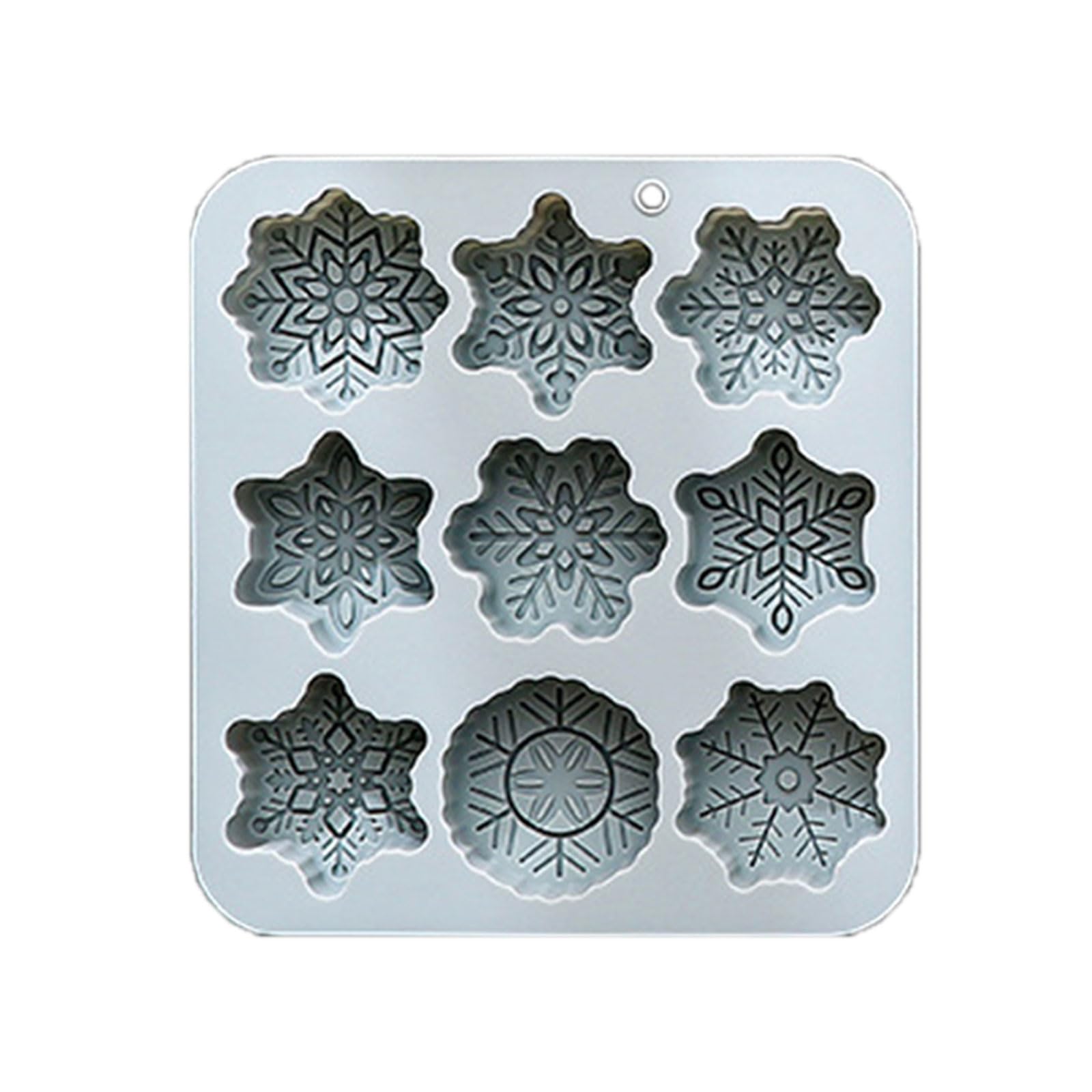 carotoe Snowflake Pattern Silicone Craft Molds Christmas Cookie Soap Maker Flexible Nonstick Freezer to Oven Safe Silicone Snowflake Baking Molds