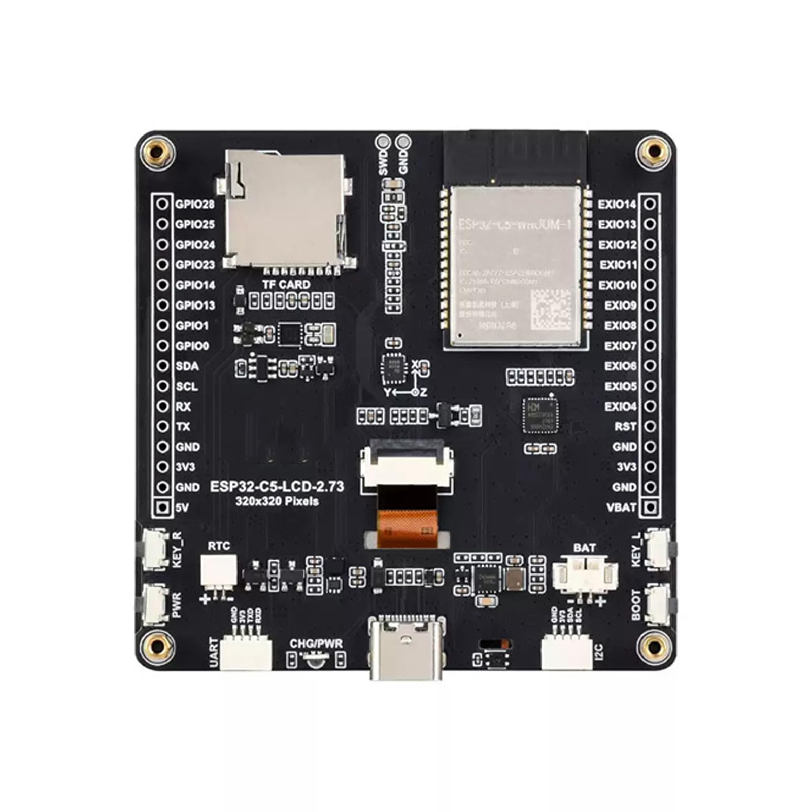 Wi-Fi 6 C5 LCD Controller Board mit Gewinde, mit Akku