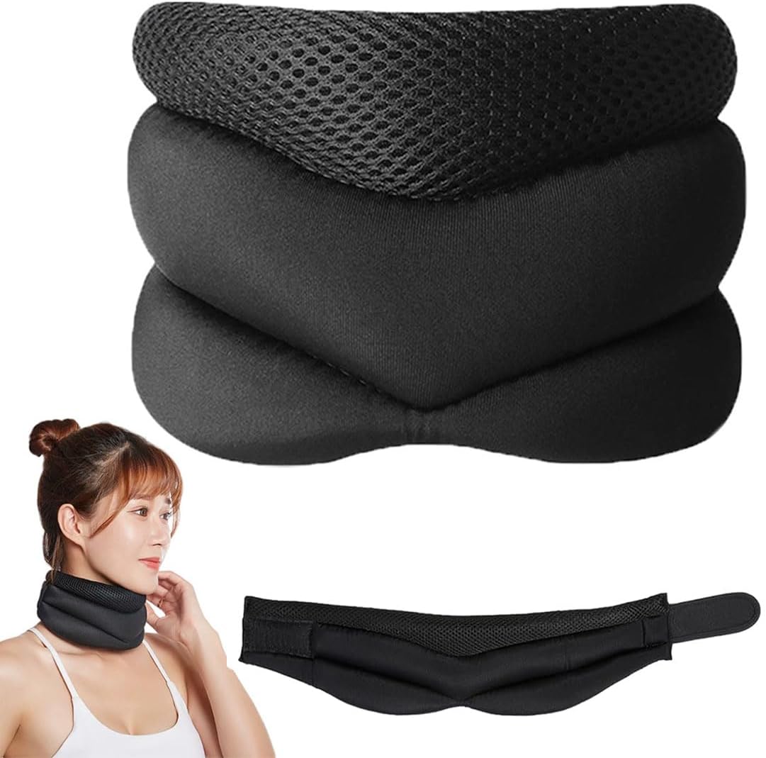 Vitavix Neck Support for Snoring, Vitavix Anti Snoring Neck Support, Cervical Collar for Sleeping, Adjustable Soft Foam Neck Brace Cervical Collar of Spine Pressure (1PCS)