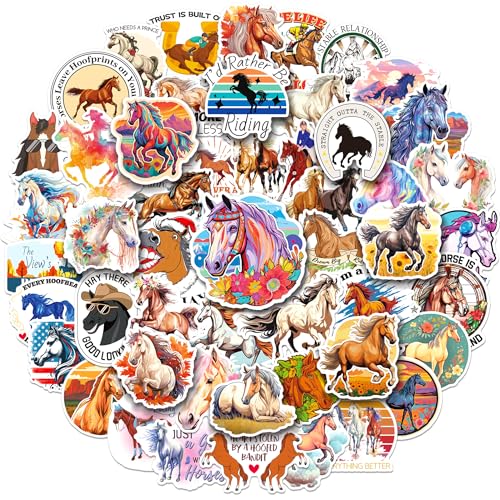 200 PCS Horse Stickers Cute Pony Riding Decals