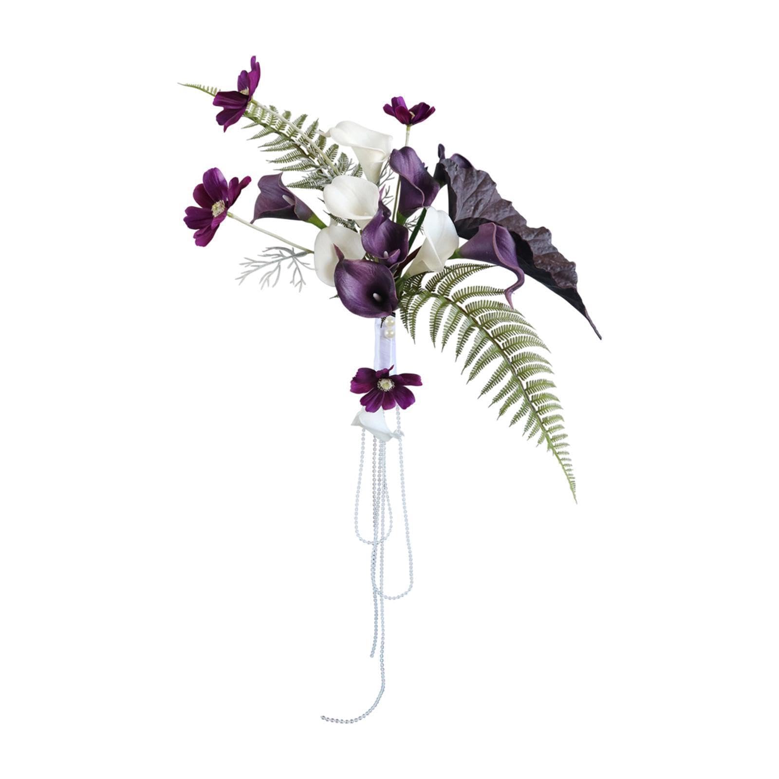 Alcxazs Green Decorative Handheld Flower Arrangement Featuring Beautiful Calla Lily Floral Decor For Wedding Festivals And Celebrations Decoration Decorative
