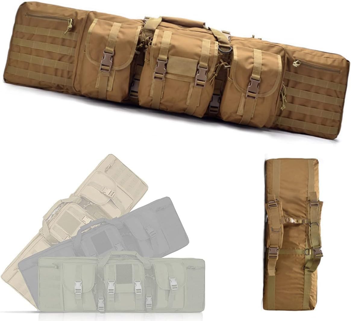 Borsa Tattica per Carabina Doppia a Canna Lunga Custodia Pera Zaino per Arma da Fuoco Custodia Pera a Mano/Bei/42In/106Cm