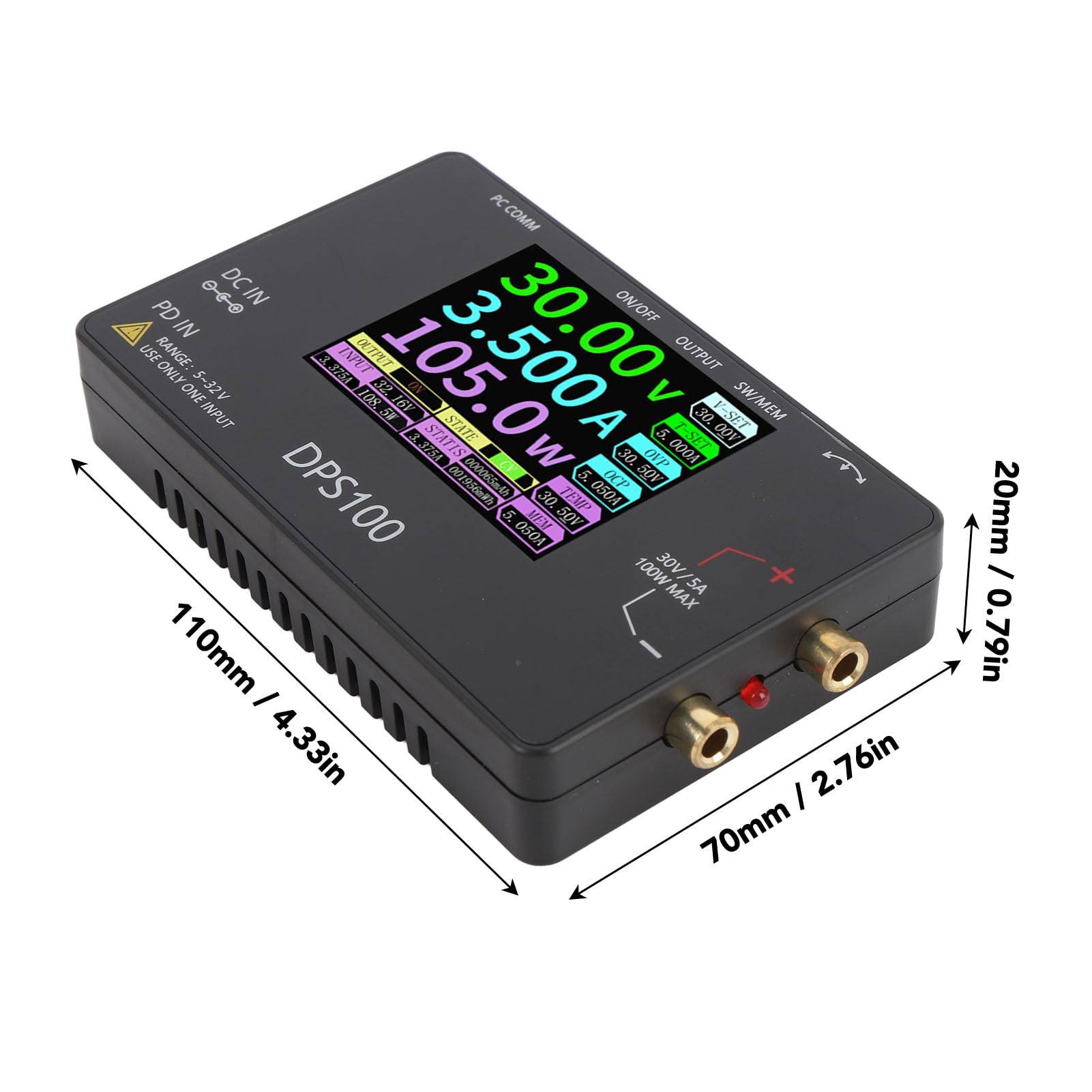 Sxhlseller Alimentatore Versatile Regolabile CC da 30 V 5 A con Slot di Memoria per Testare Dispositivi Elettronici
