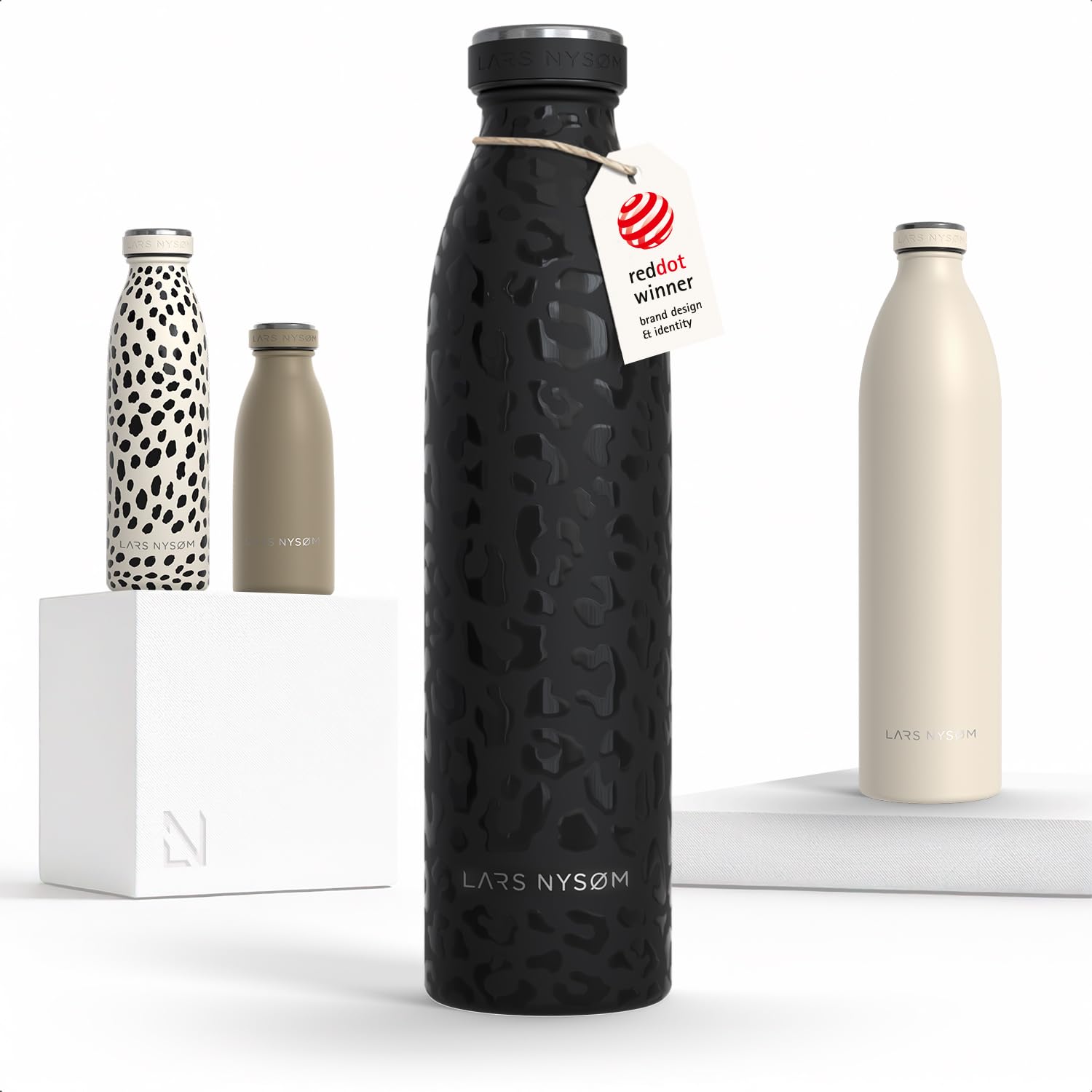 LARS NYSØM Stainless Steel Insulated Water Bottle 350ml, 500ml, 750ml, 1L, 1 5 Liter | Insulated Thermo Flask for Hot and Cold Beverages | Leakproof Drinking Bottle — image 1