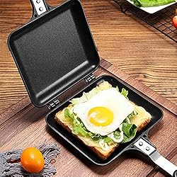 Sartenes Caras LQKYWNA Sartén De Doble Cara, Tortillas De Doble Cara Sartén Para Hacer Sándwiches Con Asas Parrilla Antiadherente Snack Griddle Pan Para El Desayuno