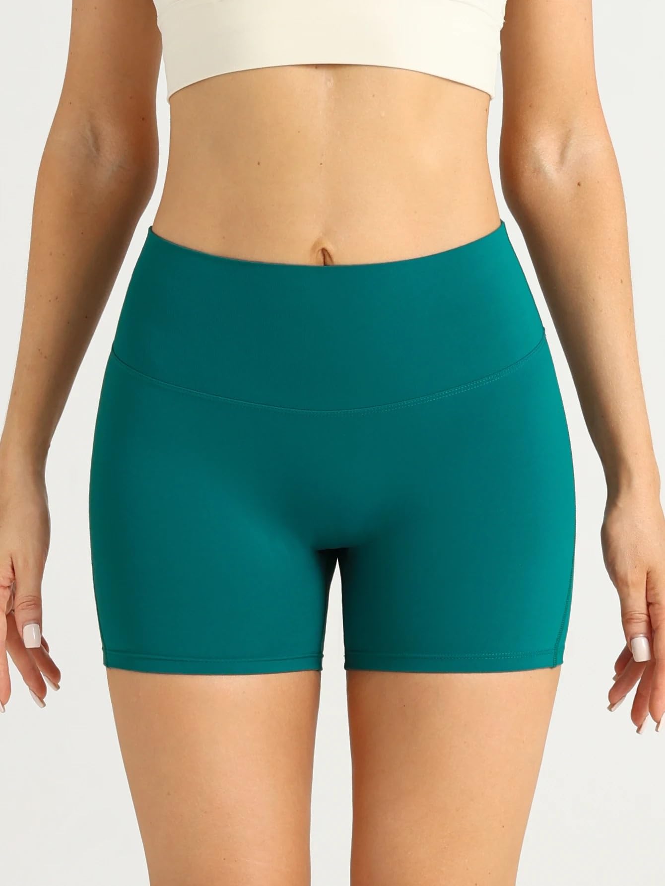 Pantalones Cortos Deportivos de Yoga for Mujer, Cintura Alta, Bolsillos a Tope sexys, Transpirables, Fitness al Aire Libre