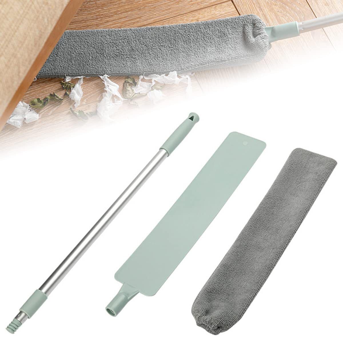 Zerolex Gap Cleaning Duster - Microfiber Duster, Adjustable Bedside Dust Brush Long Handle Mop Sweep, Removable Telescopic Pp Brush Head Flat Household Mop for Sofa Bed Furniture Bottom Gap (B0DBHBSXRJ) Amazon Price History, Amazon Price Tracker