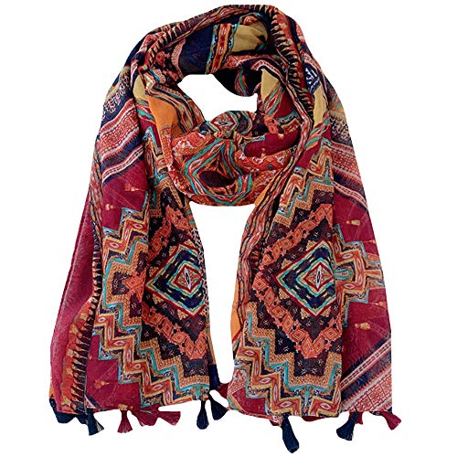 Van Caro Scarfs for Women Lightweight Floral Scarf Soft Long Fashion Scarves Sun-proof Wrap Shawl