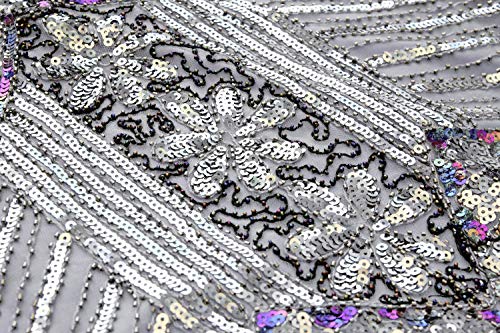 Image of Women 1920s Gatsby Vintage Sequin Flapper Fringe Party Plus Dress with 20s Accessories Set