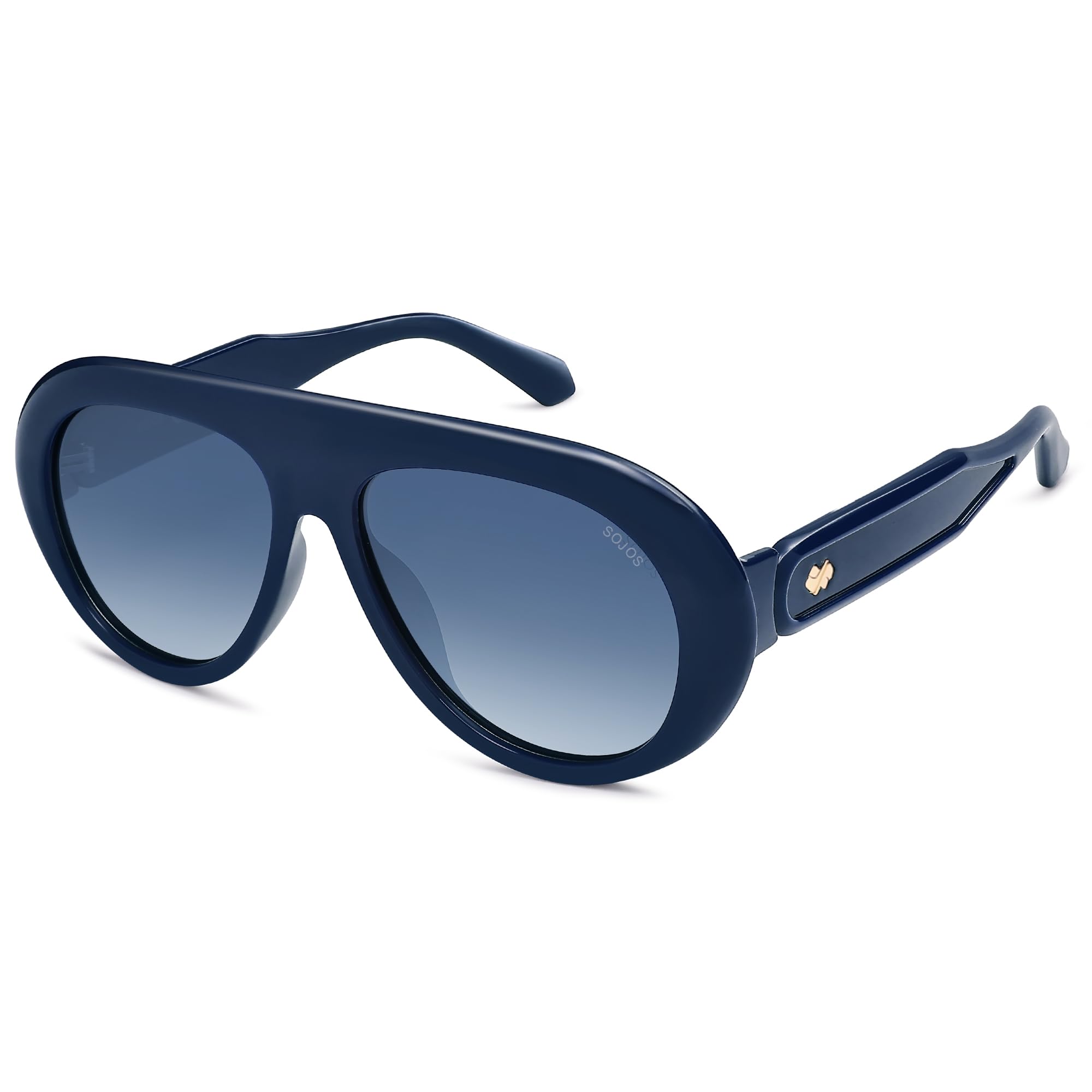 SOJOS Trendy Oversized Polarized Aviator Sunglasses Womens Men Retro Vintage 70s Style UV Protection Sun Glasses SJ2390