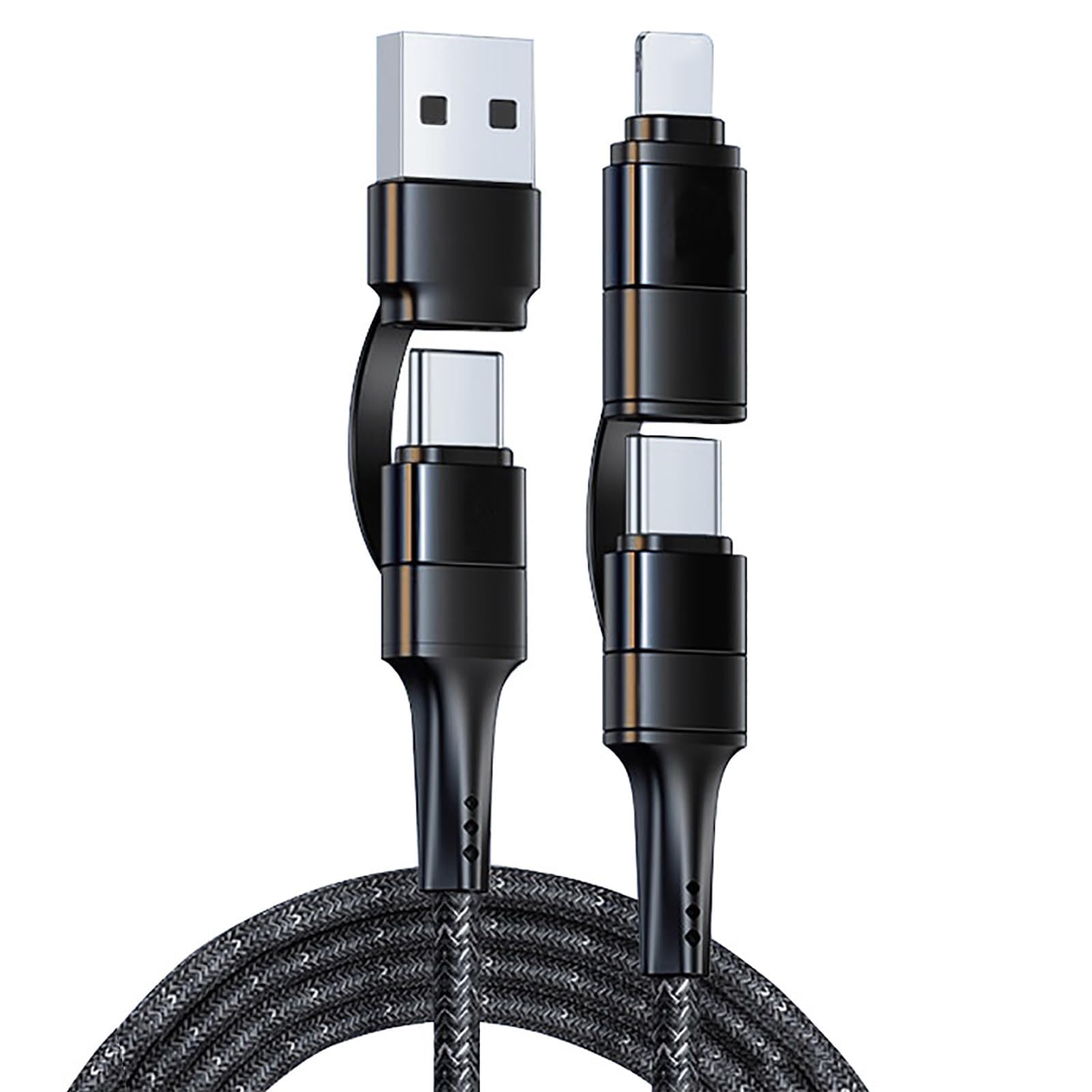 Sponsored Ad – USB C Multi Charging Cable, 4FT 60W 4-in-1 USB C to Multi Charging Cable Combo, IP/Type C/USB A Ports Fast Charging Cord, for Laptop/Tablet/Phone and More