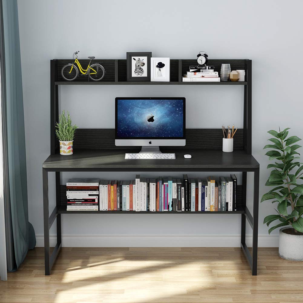 Buy Tribesigns Computer Desk with Hutch and Bookshelf, 47 Inches Home