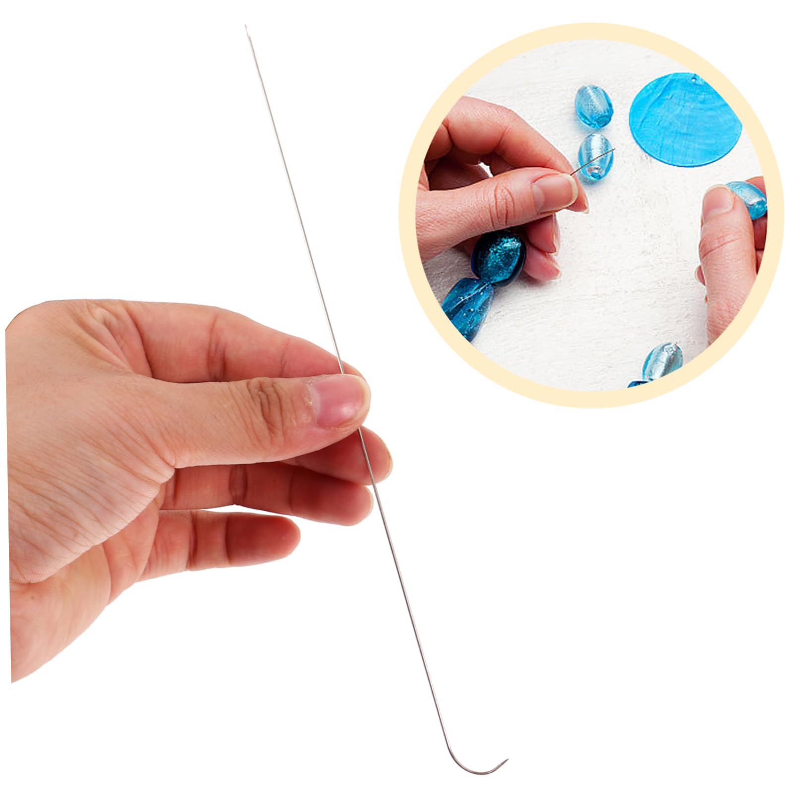 OSALADI DIY Jewelry Making Kit Pcs Beading Needles Metal Bead Threader Easy to Use for Quick Bead Threading