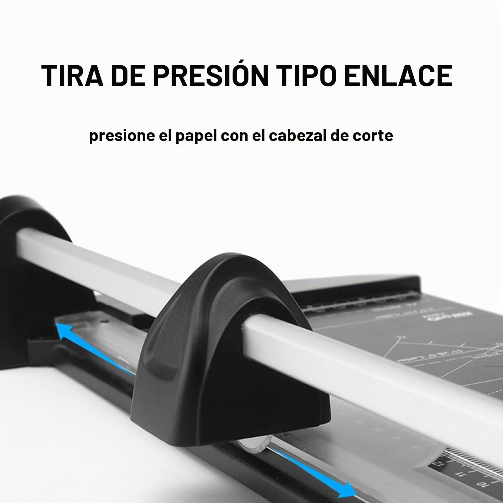 Cortadora de Papel de Alta Resistencia, Guillotina A4/A3/A2, Capacidad de Corte de hasta 10 Hojas, Cabezal de Guillotina Deslizante, Panel metálico Inoxidable(A2)