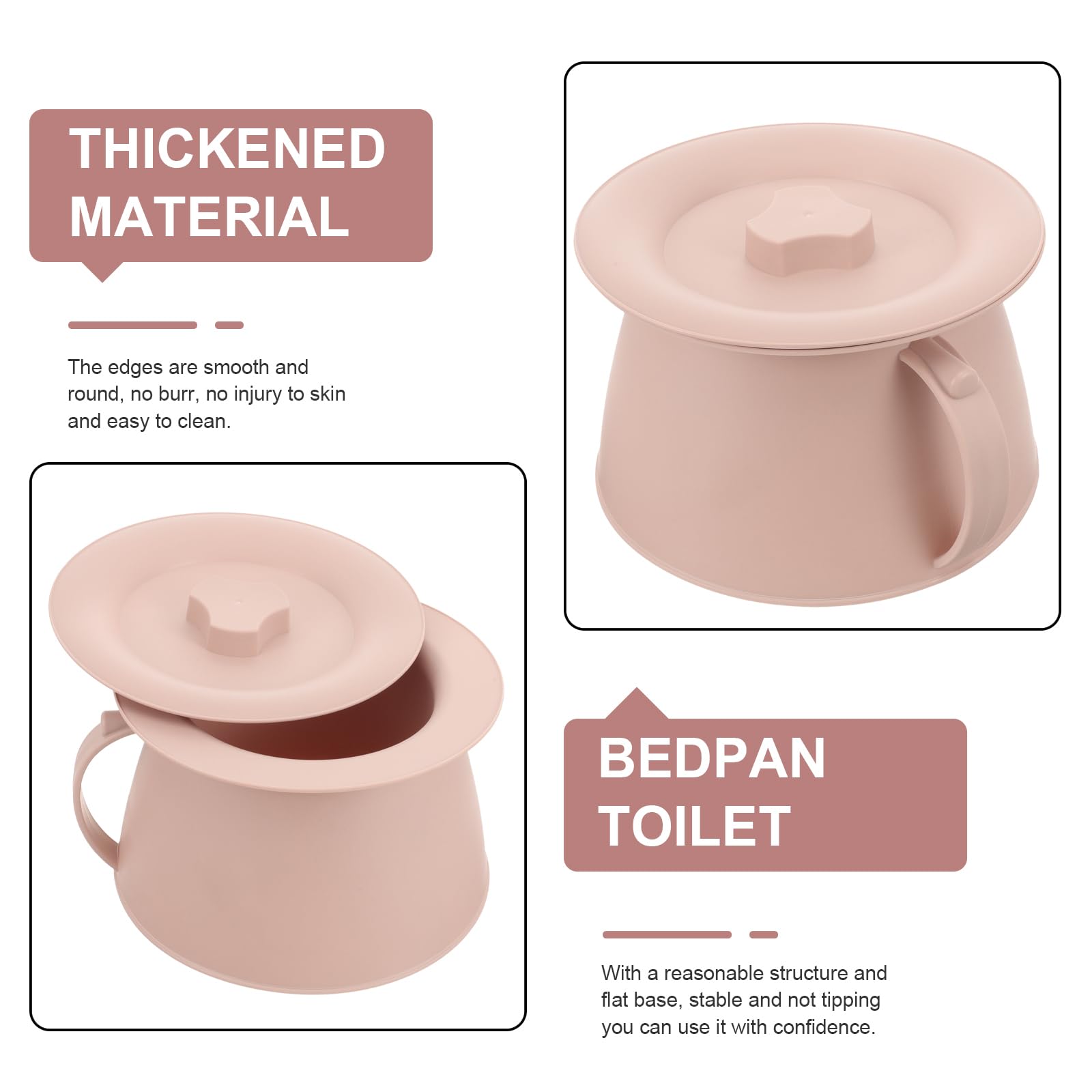 Uonlytech Secchio Per Urina Con Coperchio Vaso Da Notte Portatile in Plastica Contenitore Per Urina Riutilizzabile Orinatoio Stabile E Compatto 8.66X8.66X5.31In Per Adulti E Bambini