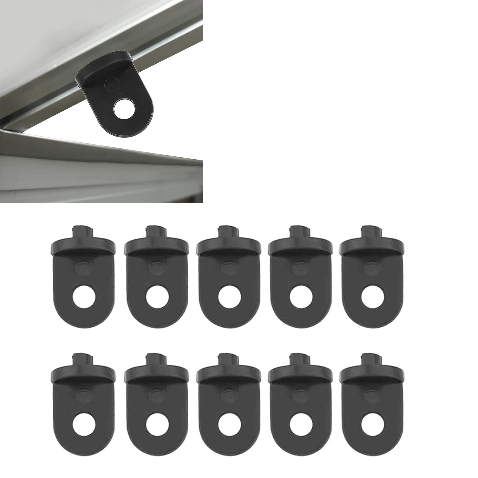 Greenhouse Hook, 10 PCS Plastic Greenhouse Hook Plant Flower Hanger Hanging Clip Set Plant Hangers Greenhouse Gadgets Hanging Tool for Greenhouse(Black)