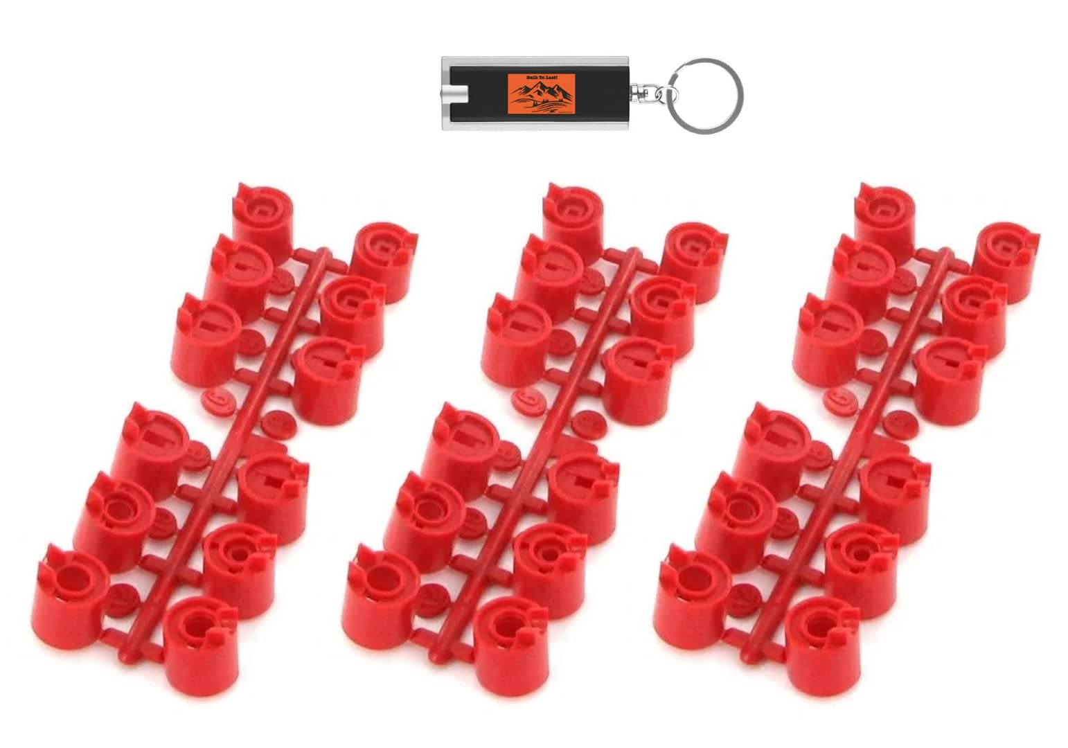 Hunter Red Lot de 3 porte-buses standard pour PGP-ADJ Series, 130900 Arbre de buse rouge pour rotors PGP et 3 jeux de buses pour têtes d'arroseurs non-Ultra PGP 130900SP (10629) avec porte-clés LED