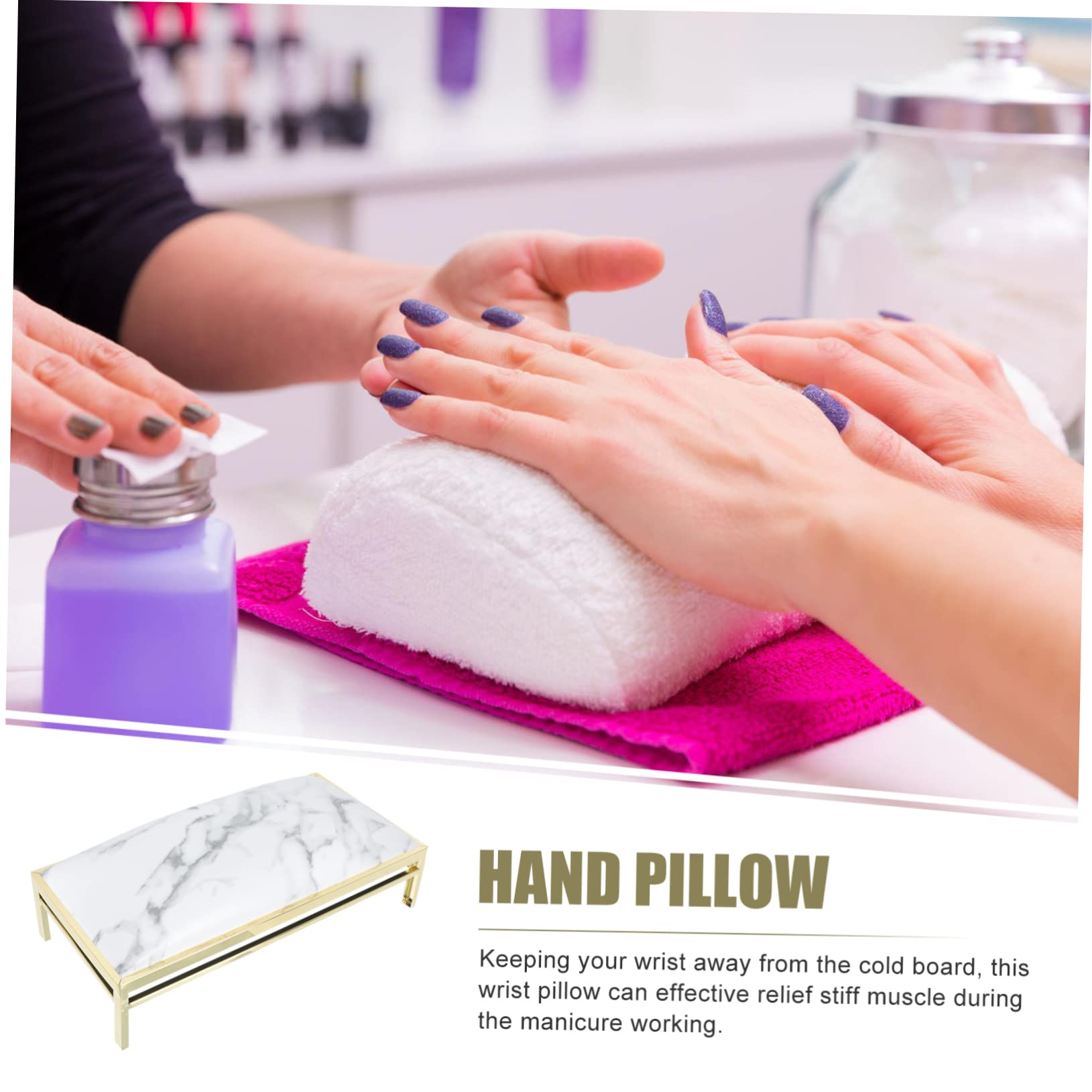 VICASKY Cuscino Supporto per Manicure e Pedicure Piccolo Comodo Poggia Mani Unghie per Nail Art Salone Estetica Casa