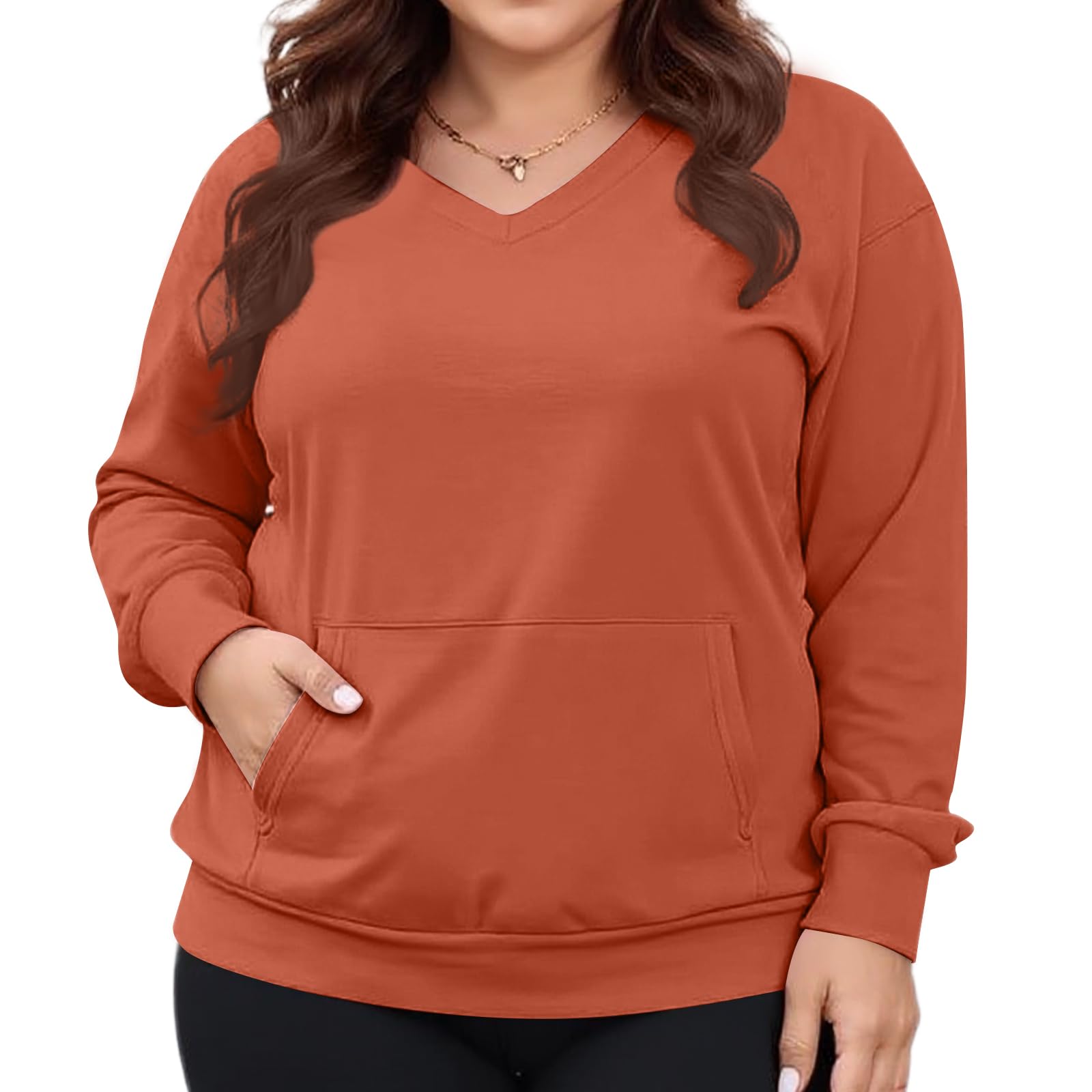 Womens Ovesized Sweater Long Sleeve Workout Tops Knit Crewneck Pullover Fall Casual Dressy Tunic Shirts L-5XL