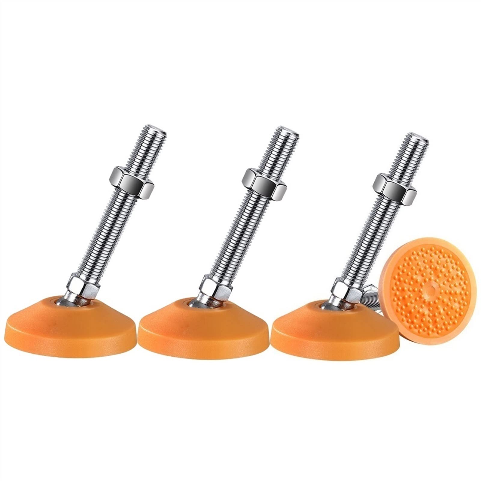 vfdaSWQQ levelling foot, 4pcs Swivel Leveling Feet, M14x150mm Thread Size Adjustable Foot Levelers Carbon Steel Heavy Duty Screws Legs