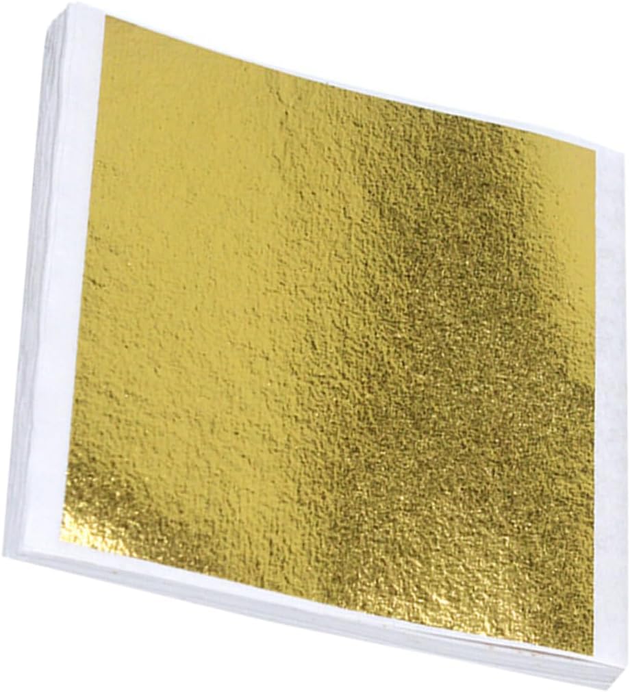 DIYEAH 1bag Fake Gold Foil Sheets Gold Leaf Sheets for Art Bulk Metallic Iridescent Foil DIY Craft