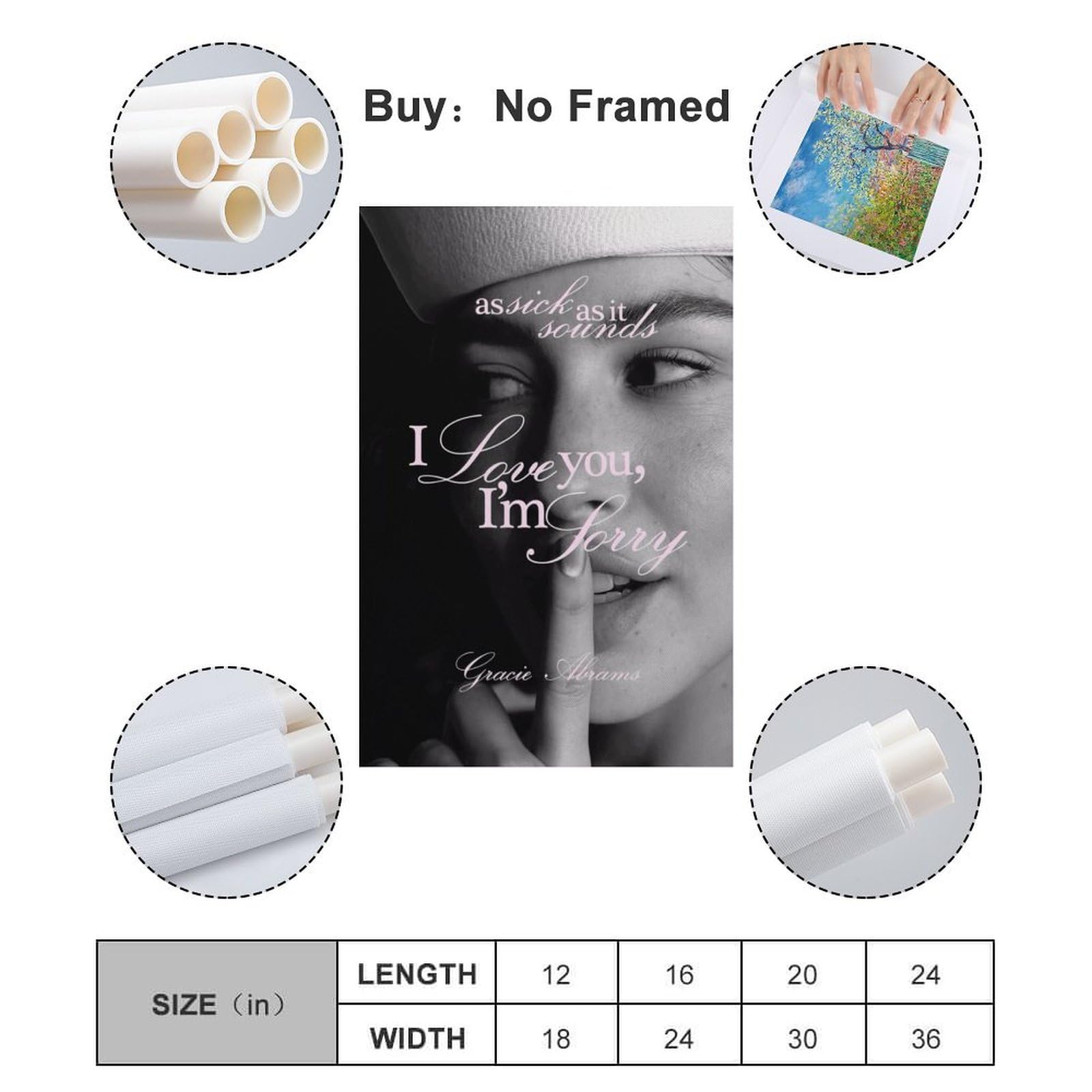 Amazon.com: Gracie Abrams I Love You I'm Sorry Posters & Prints on