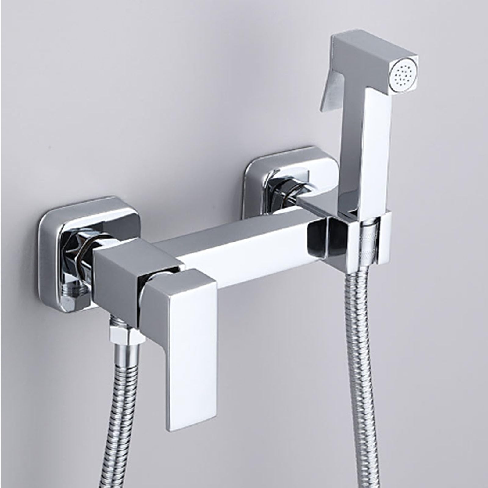 Uchwyt ścienny bidet słuchawka prysznicowa, pojedynczy uchwyt dla niemowląt, zestaw do rozpylania pieluch, podtynkowy, ręczny opryskiwacz bidetowy, higiena osobista, srebrny, A
