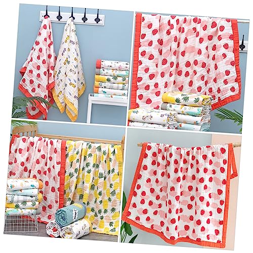 Cabilock 2 Stks Baby Print Gooi Quilt Baby Inbakeren Wrap Katoen Inbakeren Deken Kinderen Haar Handdoek Katoenen Baby Handdoeken Badcape Baby Badcape Absorberende Badhanddoek Baby - Afbeelding 6