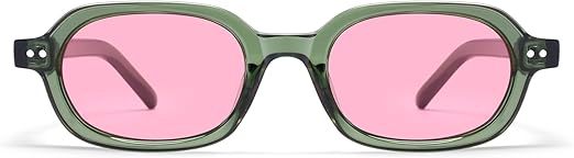 Retro Small Rectangle Sunglasses for Women Mens Trendy Rounded Square Sunnies AP3749