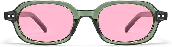 Retro Small Rectangle Sunglasses for Women Mens Trendy Rounded Square Sunnies AP3749