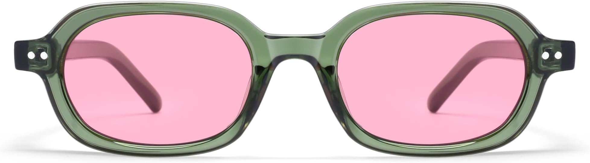 Retro Small Rectangle Sunglasses for Women Mens Trendy Rounded Square Sunnies AP3749
