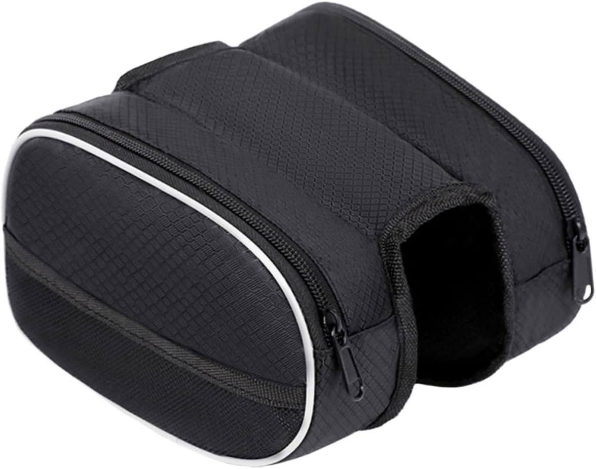 1pc Bicycle Front Frame Storage Bag Mountain Bike Pouch for Phone and Essentials Cycling Equipment for Outdoor Riding and Commuting Fits Bikes