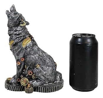 【ラプンツェル様用】SVART CROWN / Wolves Among Amazon.com: Ebros Steampunk Silver Robotic Alpha Wolf