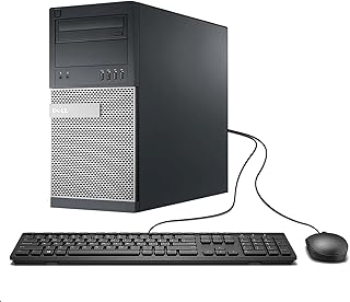 Dell Optiplex 9010 Tower Premium Business Desktop Computer (Intel Quad-Core i7-3770 up to 3.9GHz, 8GB DDR3 Memory, 2TB HDD + 120GB SSD, DVD, WiFi, Windows 10 Professional) (Renewed)