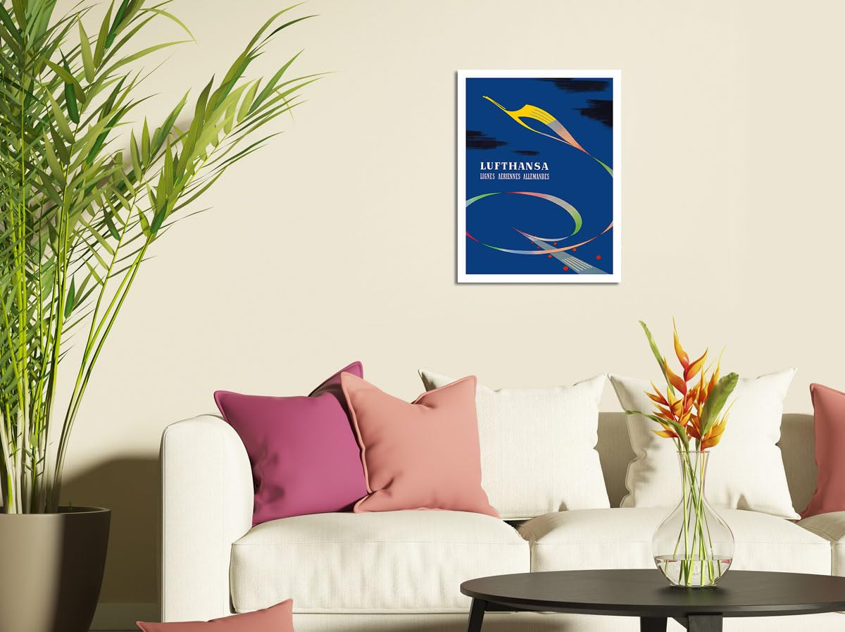 Amazon.com: Lufthansa Poster Print | Vintage German Airlines